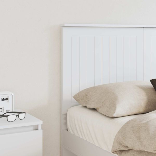 Облегалка за глава с таблото Бяло 135 cm Инженерно дърво