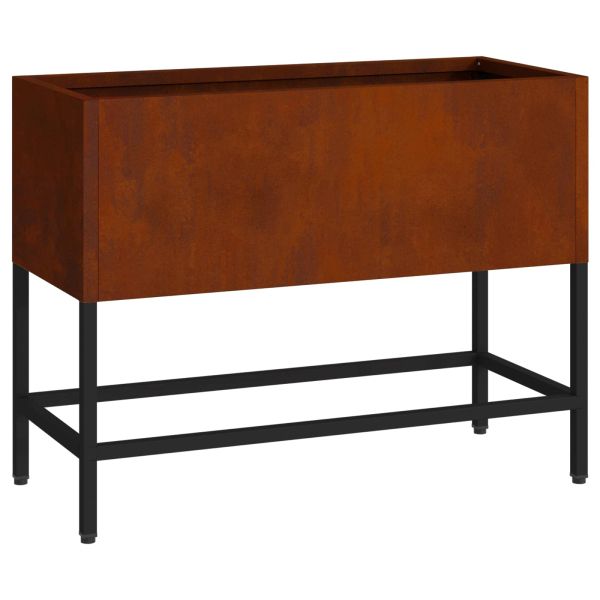 Повдигната градинска саксия Ръждясало 60 x 26 x 45 см