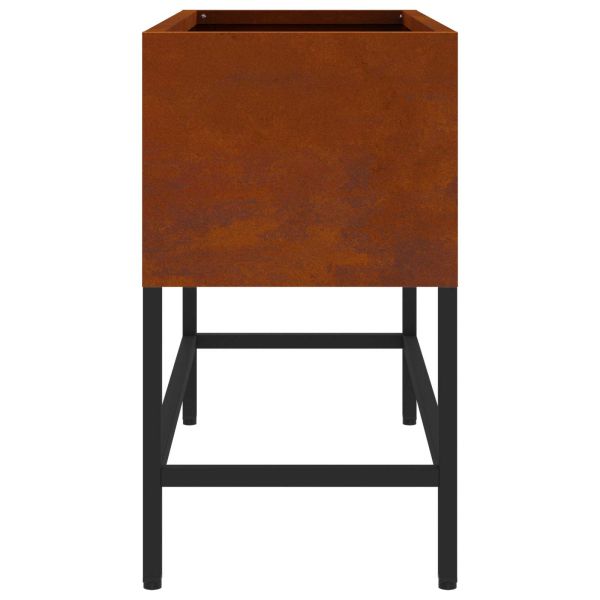 Повдигната градинска саксия Ръждясало 60 x 26 x 45 см