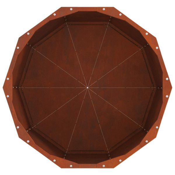 Кашпа Ръждясало 60 x 60 x 50 см Патинираща стомана