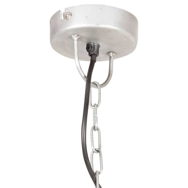 Индустриален винтидж пендел 25 W сребрист кръгъл 30 см E27