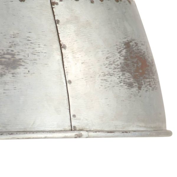 Индустриален винтидж пендел 25 W сребрист кръгъл 30 см E27