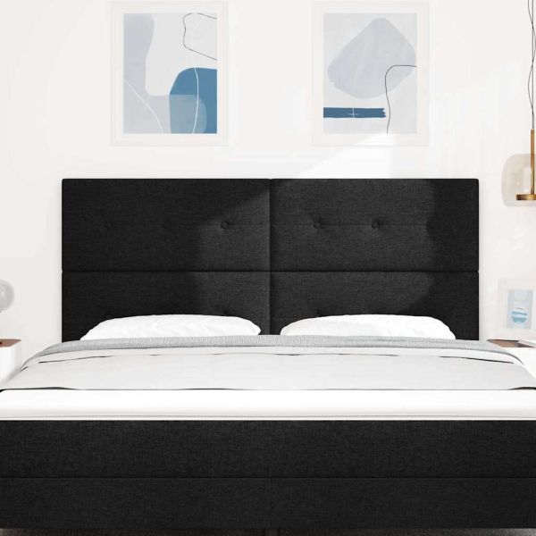 Облегалка за глава с таблото Черно 180 cm Изкуствена