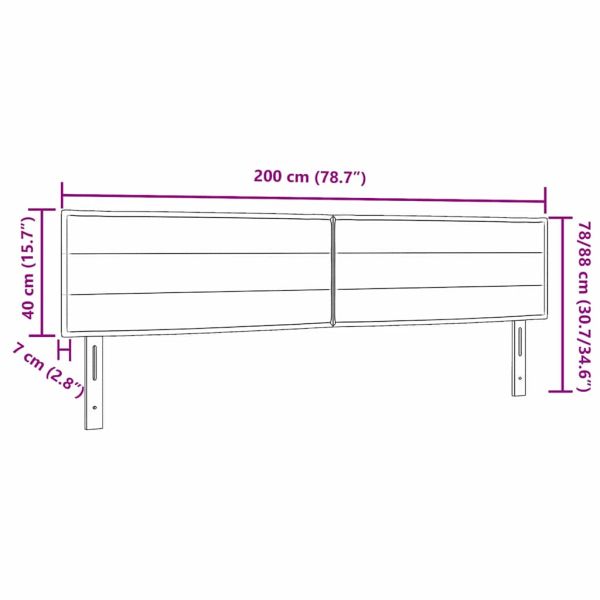 LED глава С LED лентисти светлини Тъмен кафяв 200 cm Полиестер