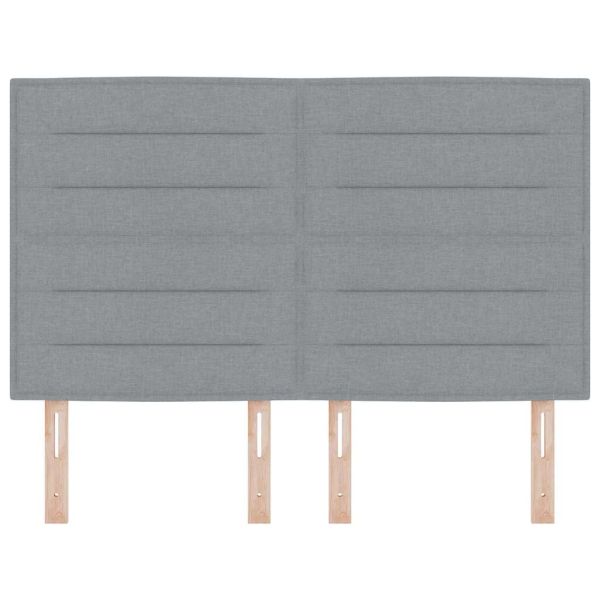 LED глава С LED лентисти светлини Светлосиво 144 см Полиестер