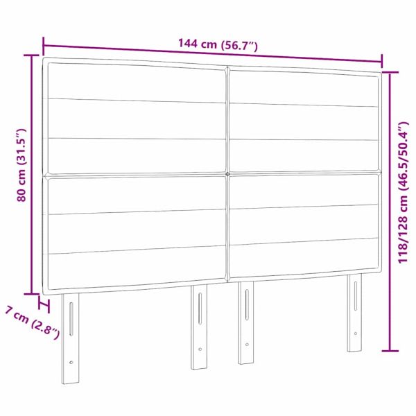 LED глава С LED лентисти светлини Черно 144 см Полиестер