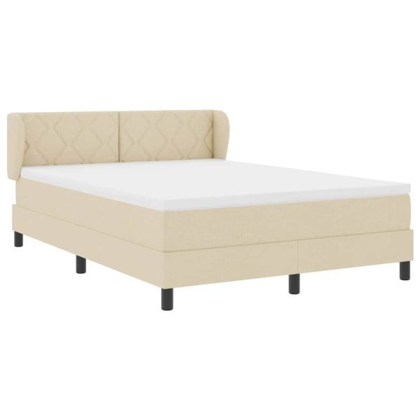 Легло с пружинирана основа с матрак Крем 160 x 200 cm текстил