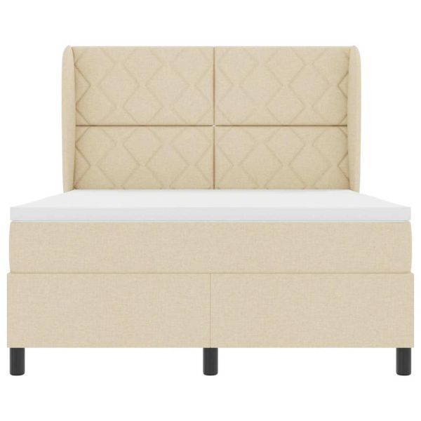 Легло с пружинирана основа с матрак Крем 160 x 200 cm текстил