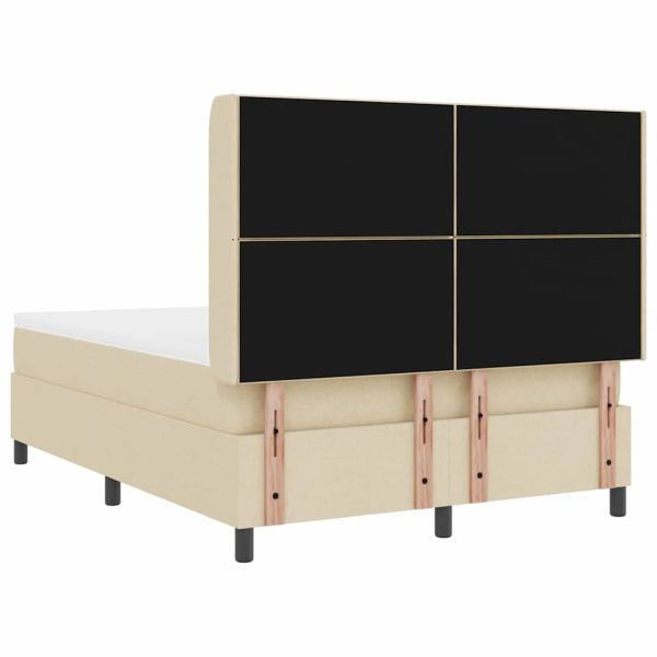 Легло с пружинирана основа с матрак Крем 160 x 200 cm текстил