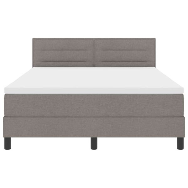 Легло с пружинирана основа с матрак Таупе 140 x 200 cm текстил