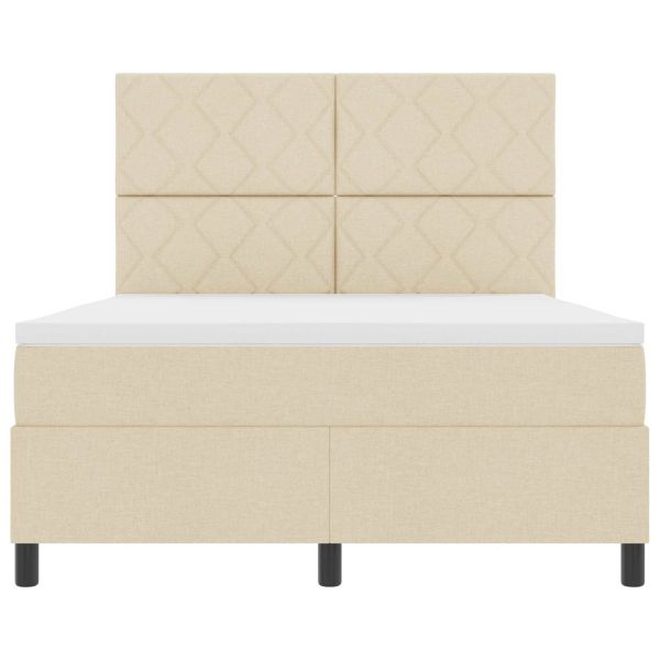 Легло с пружинирана основа с матрак Крем 160 x 200 cm текстил