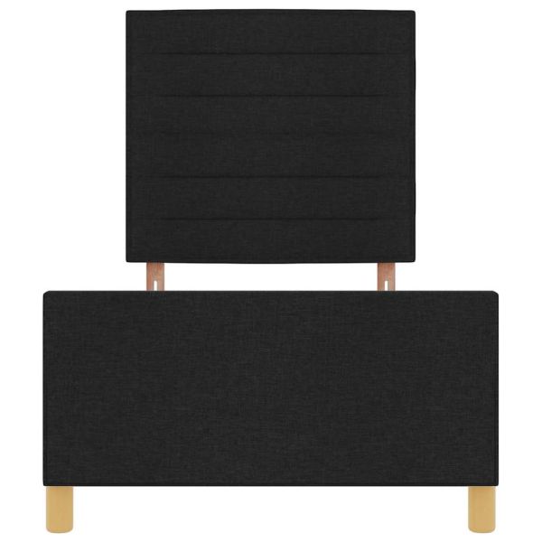 Рамка за легло с таблото Черно 90 x 200 cm текстил