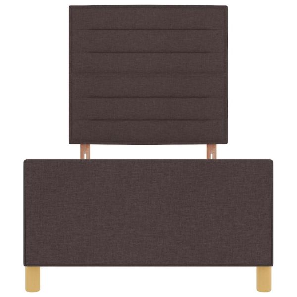 Рамка за легло с таблото Тъмнокафяв 100 x 200 cm текстил