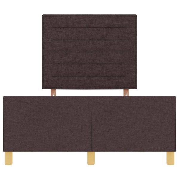 Рамка за легло с таблото Тъмнокафяв 120 x 200 cm текстил