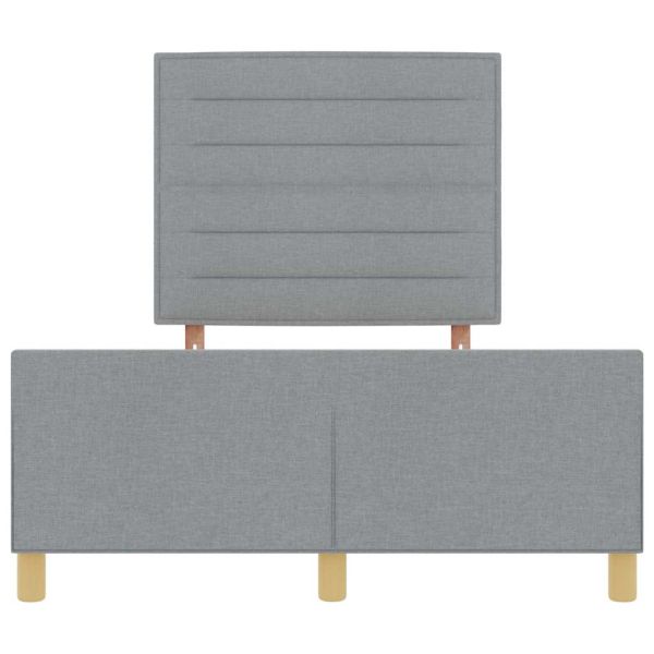 Рамка за легло с таблото Светлосиво 160 x 200 cm текстил