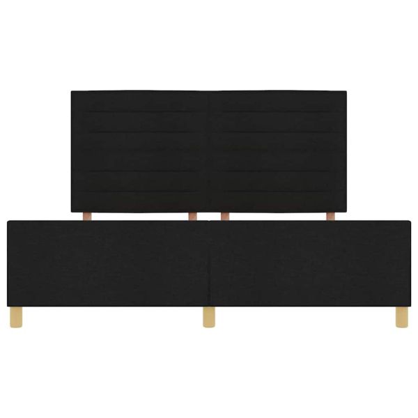 Рамка за легло с таблото Черно 180 x 200 cm текстил