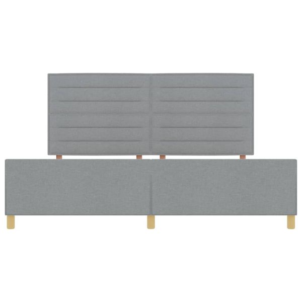 Рамка за легло с таблото Светлосиво 200 x 200 cm текстил