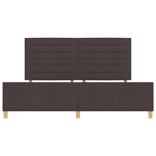 Рамка за легло с таблото Тъмнокафяв 200 x 200 cm текстил