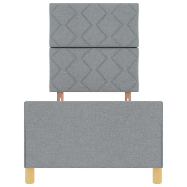 Рамка за легло с таблото Светлосиво 80 x 200 cm текстил