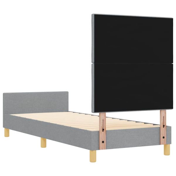 Рамка за легло с таблото Светлосиво 80 x 200 cm текстил