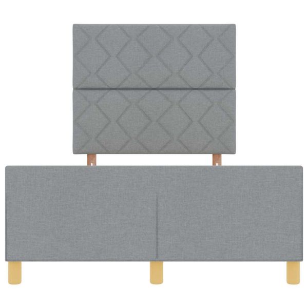 Рамка за легло с таблото Светлосиво 120 x 190 cm текстил