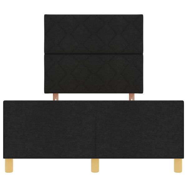 Рамка за легло с таблото Черно 120 x 200 cm текстил