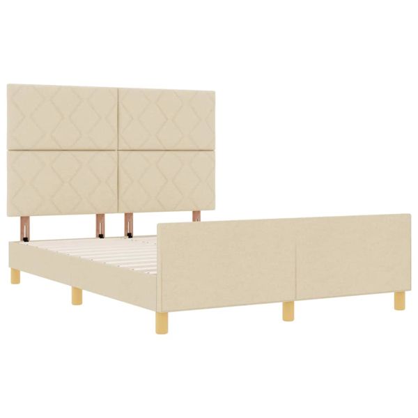 Рамка за легло с таблото Крем 160 x 200 cm текстил