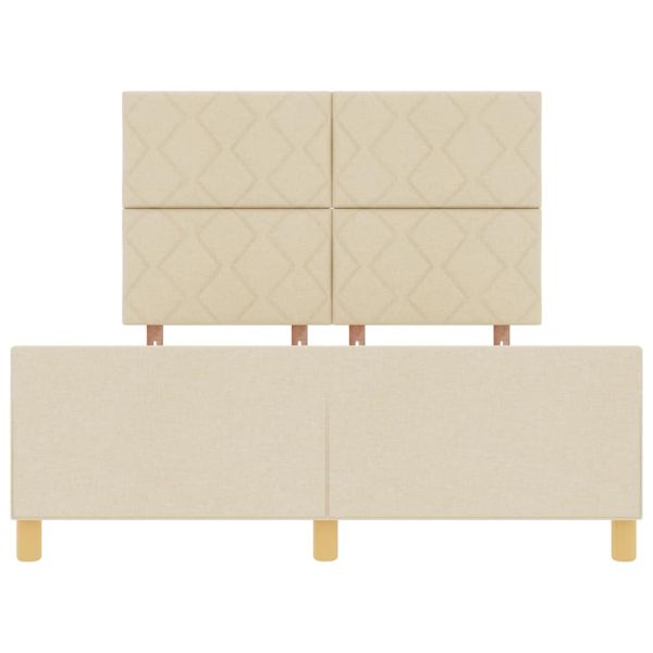 Рамка за легло с таблото Крем 160 x 200 cm текстил