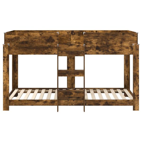 Двуетажно легло за деца Димян дъб 100 x 190 cm Инженерно дърво