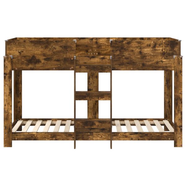 Двуетажно легло за деца Димян дъб 75 x 190 cm Инженерно дърво