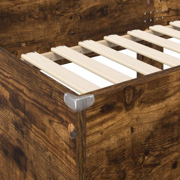 Двуетажно легло за деца Димян дъб 75 x 190 cm Инженерно дърво