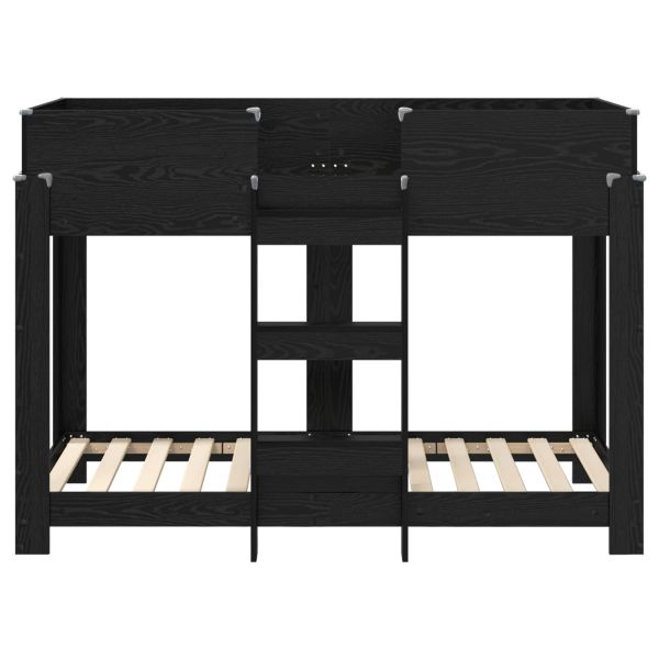 Двуетажно легло за деца Черния дъб 80 x 160 cm Инженерно дърво