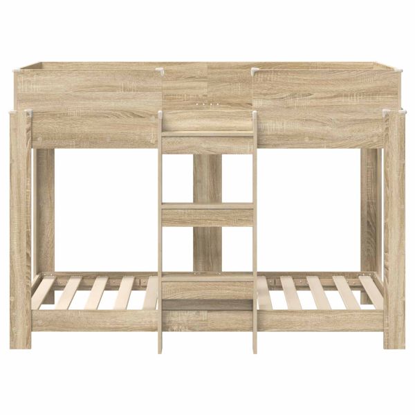 Двуетажно легло за деца Сонома дъб 80 x 160 cm Инженерно дърво