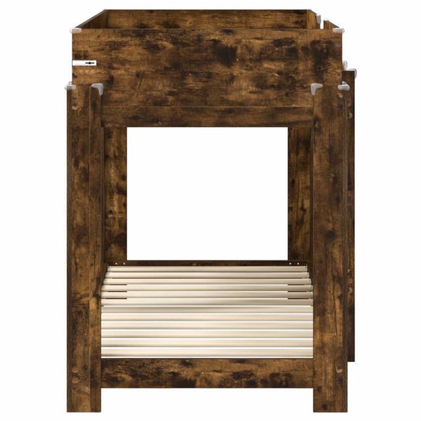 Двуетажно легло за деца Димян дъб 80 x 160 cm Инженерно дърво