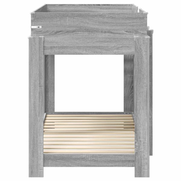 Двуетажно легло за деца Сив Сонома 80 x 160 cm Инженерно дърво