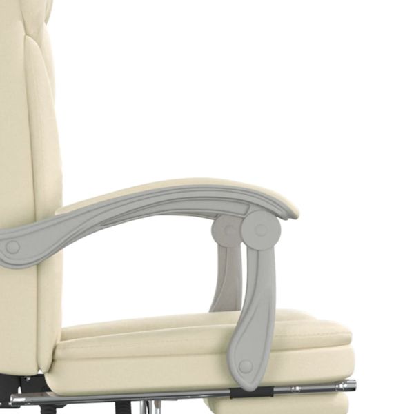 Накланяем офис стол, кремав, изкуствена кожа