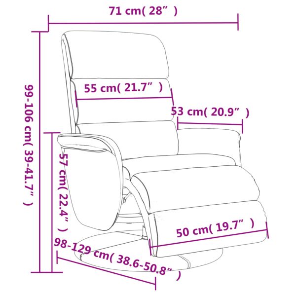 Наклоняем стол с поставка за крака, капучино, изкуствена кожа