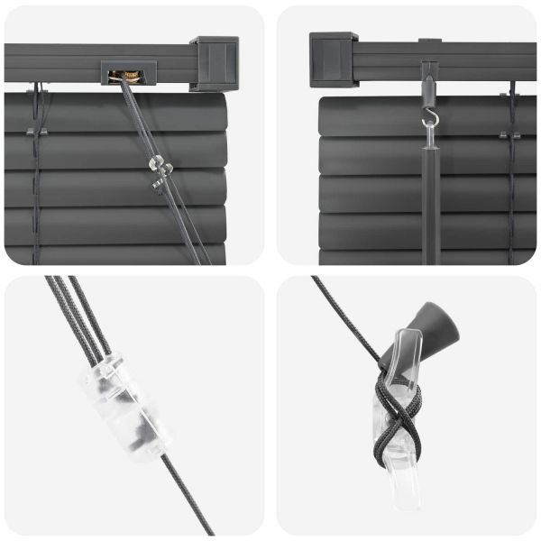 Венецианска щора Регулирума Сребристо сиво 150 x 160 cm ПВЦ