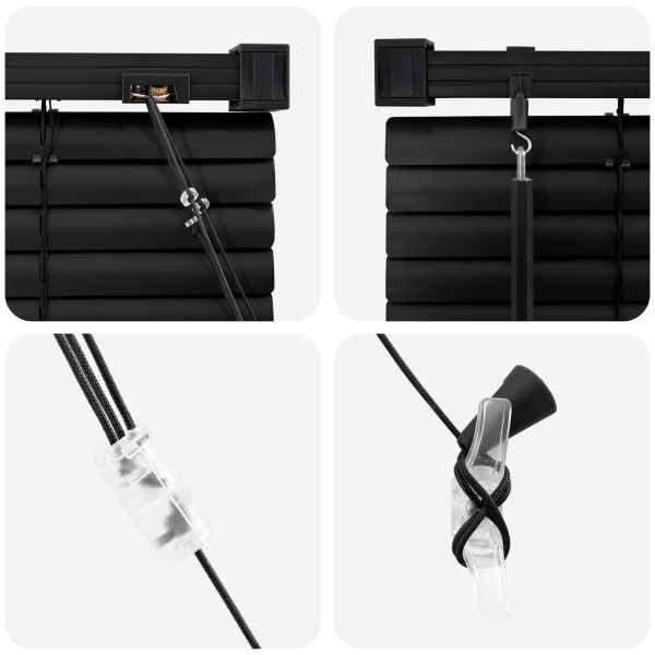 Венецианска щора Регулирума Черен 150 x 100 cm ПВЦ