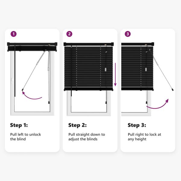 Венецианска щора Регулирума Черен 213 x 130 см ПВЦ