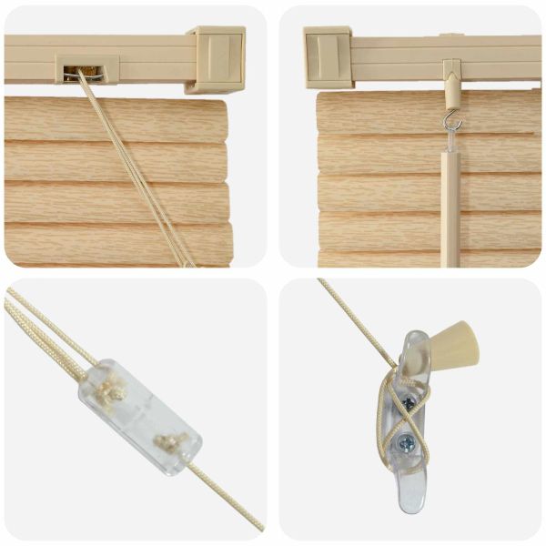 Венецианска щора Светло кафяво с шарка 150 x 150 cm ПВЦ