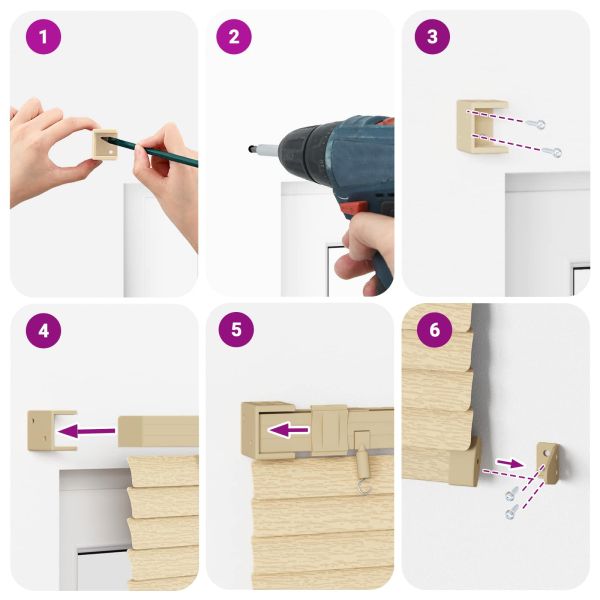 Венецианска щора Светло кафяво с шарка 213 x 40 см ПВЦ