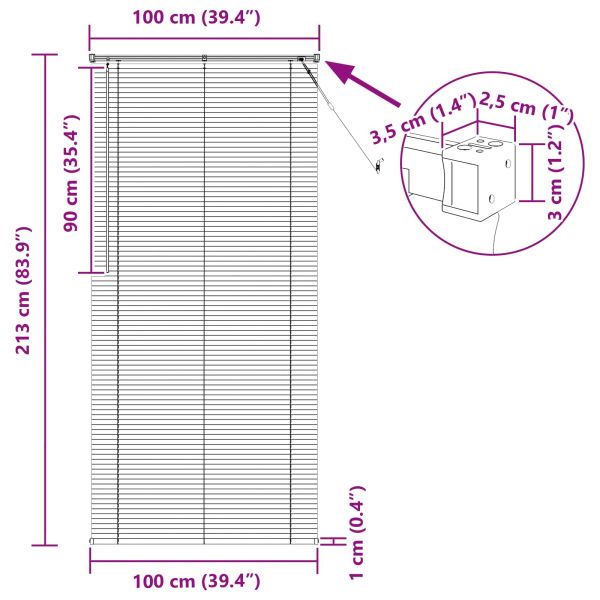 Венецианска щора Светло кафяво с шарка 213 x 100 см ПВЦ