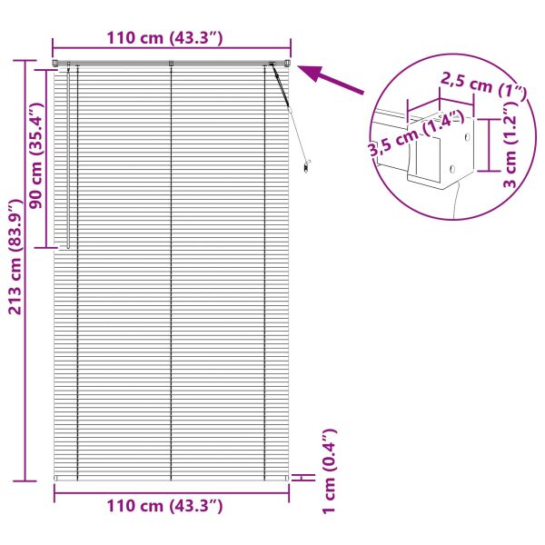 Венецианска щора Светло кафяво с шарка 213 x 110 см ПВЦ