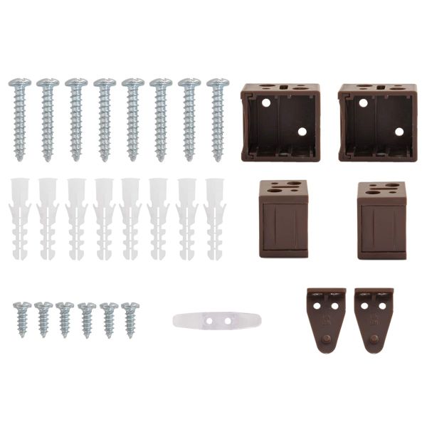 Венецианска щора Тъмно кафяво с шарка 150 x 40 см ПВЦ