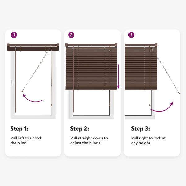 Венецианска щора Тъмно кафяво с шарка 213 x 40 см ПВЦ