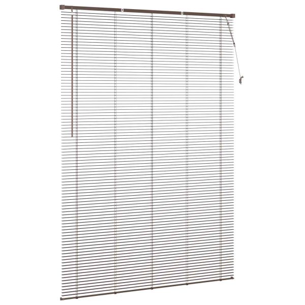 Венецианска щора Тъмно кафяво с шарка 213 x 140 см ПВЦ