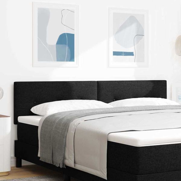 Облегалка за глава с таблото Черно 180 cm Изкуствена