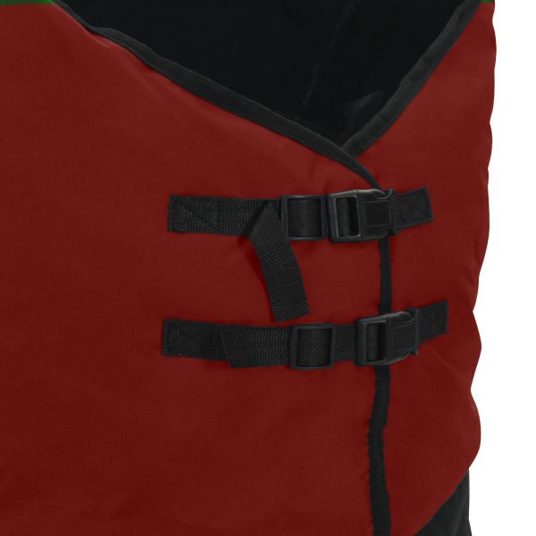 Конско одеяло Тъмен зелен и черен 125 cm Полиестер