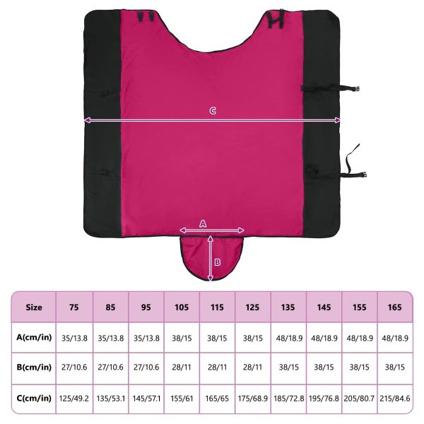 Конско одеяло Розово и черно 85 cm Полиестер